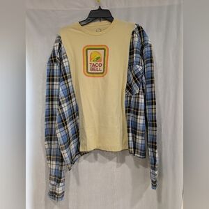 SOLD Handmade Upcycled Reworked OOAK Taco Bell Flannel Mash Up